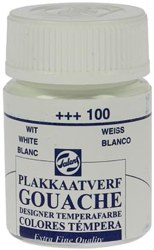 Plakkaatverf 16 ml wit talens