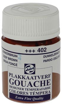 Plakkaatverf 16ml donkerbruin talens