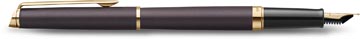 Waterman Hémisphère Metalic vulpen, medium, zwart GT, giftbox