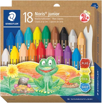Staedtler Noris Junior crayon à cire, etui de 18 pièces