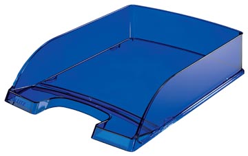 Brievenbakje plus transparant blauw leitz