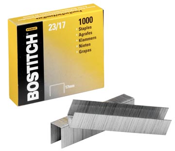 D.1000 nietjes gegalvaniseerd 17mm bostitch