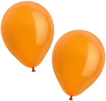 Ballonnen, 30 cm, pak van 50 stuks, oranje