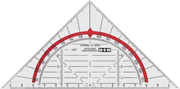 Geodriehoek 16 cm m+r