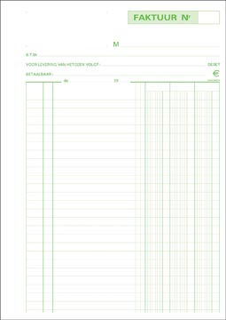 Exacompta facturen, ft 29,7 x 21 cm, dupli, verticaal, Nederlandstalig