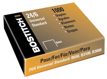 D.1000 nietjes koper 24/6 bostitch 