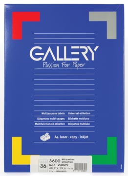 D.100 vel laseretiketten 48,9 x 29,6 mm 36 etiket/vel ronde hoeken gallery