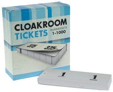 D.10 nummerbloks cloakroom 1 - 1000 wit