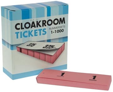 D.10 nummerbloks cloakroom 1 - 1000 roze