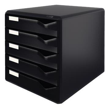 Ladenblok 5 laden zwart leitz