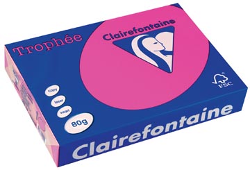 500 bl a4 80gr fluo roze clairefontaine - 2973