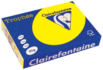 500 bl a4 80gr fluo geel clairefontaine - 2977