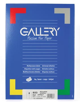 D.100 vel laseretiket 99 x 67,7 mm 8 etiket/vel
