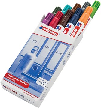 D.10 permanent marker 3000 geasorteerde kleuren edding
