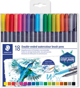 D.18 brushpen aquarel duo assorti staedtler