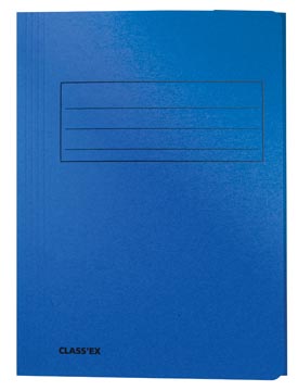 Dossiermap met kleppen 250gr a4 blauw classex