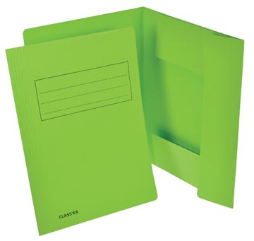 Dossiermap met kleppen 250gr a4 groen classex