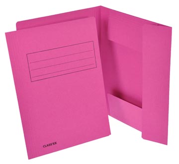 Dossiermap met kleppen 250 gr a4 fuchsia classex