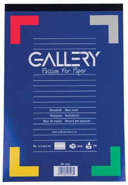 Schrijfblok kopgeniet gelijnd 100 vel 70gr a4 gallery