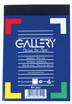 Notitieblok gelijnd 100 vel 70gr a7 gallery