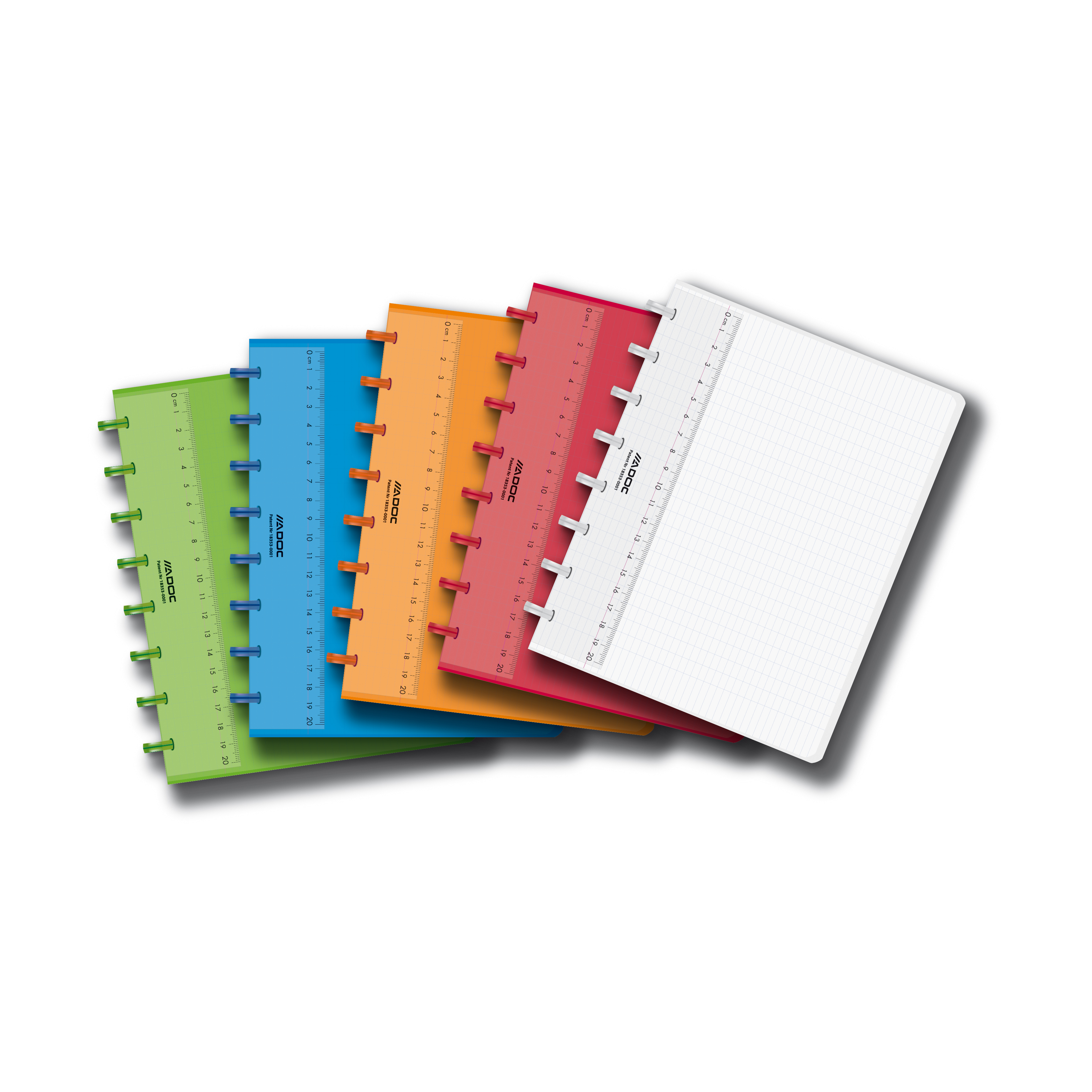 Cahier pp colorlines quad. 4x8 mm 72 feuilles 90 gr a5 assorti adoc