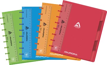 Cahier pp colorlines incl 6 onglets quadrillé a5 72 feuilles 90gr a5 assorti adoc