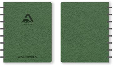 Schrift pp leder loook business geruit q5 72 vel 90 gr a5 groen adoc