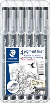 Pigment liner box 4+2