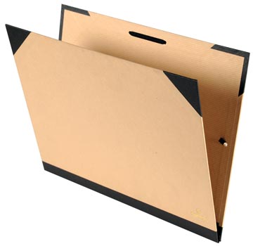 Tekenmap met elastieken 32  x 45 cm bruin canson