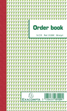 Orderboek gelijnd 3-voud 17,5 x 10,5 cm exacompta