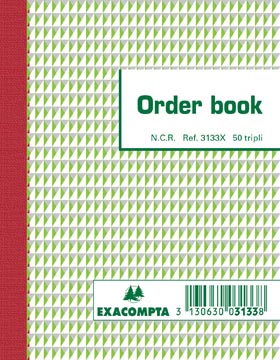 Orderboek gelijnd 3-voud 50 blad 13,5 x 10,5 cm exacompta