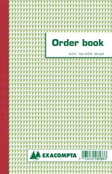 Orderboek gelijnd ncr 3-voud 50 vel 21 x 13,6 cm exacompta
