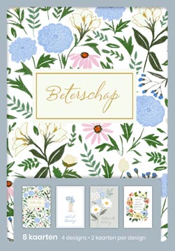 Hallmark wenskaarten, beterschap, blister van 8 stuks
