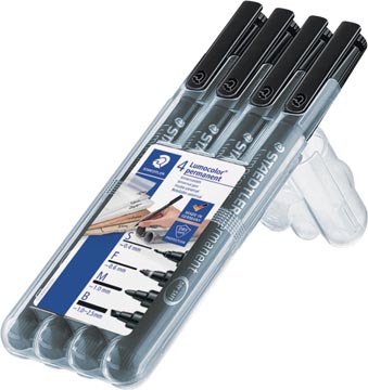 Marqueur permanent noir set 4x