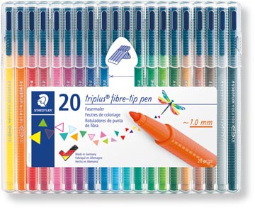 Box 20 triplus viltstiften assorti staedtler