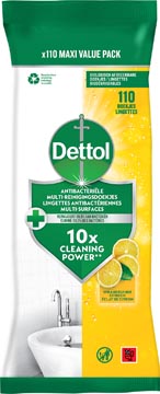 P.110 lingettes nettoyantes antibacterien citron dettol