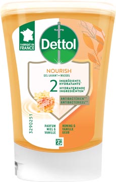 Dettol No Touch savon mains Extra Care, miel et vanille, recharge de 250 ml