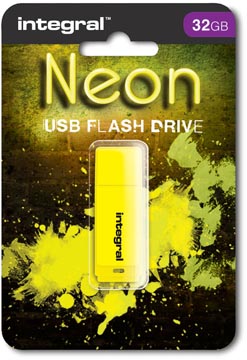 Usb neon 32gb geel integral