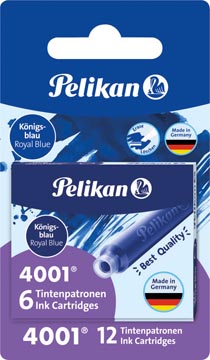 D.2 x 6 inktpatronen 4001 koningsblauw pelikan