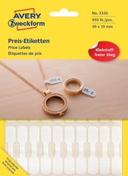 Avery étiquettes pour bijoux, blister de 924 étiquettes