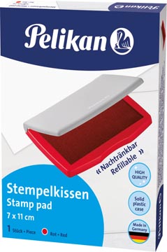 Stempelkussen 7 x 11 cm rood pelikan