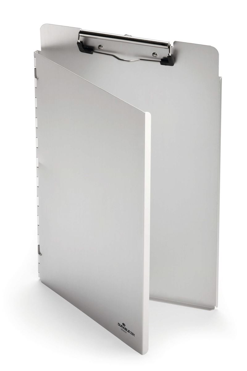 Klemplaat aluminium met omslag a4 durable