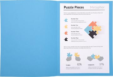 P.100 dossiermappen super 160gr a4 fel blauw exacompta