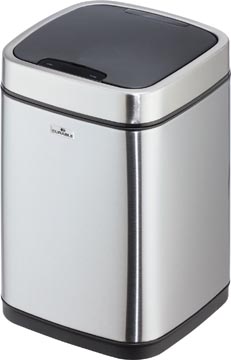 Afvalbak met sensor no touch 6 liter 210 x 315 x 210 mm metaal-zilver durable