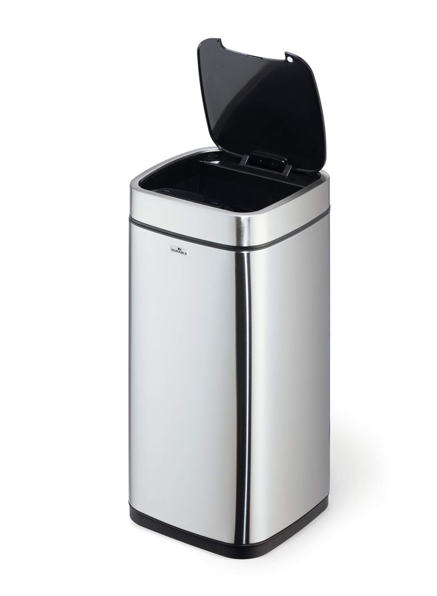 Afvalbak met sensor no touch 21 liter 240 x 430 x 240 mm metaal-zilver durable