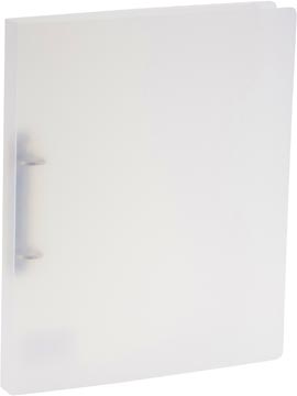 Bronyl ringmap, voor ft A4, uit PP, 2 D-ringen van 15 mm, transparant wit