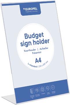 Folderhouder budget met l-voet staand a4 europel