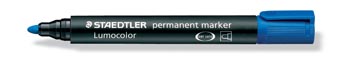 Permanent marker met ronde punt blauw staedtler