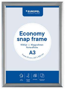 Cadre a clapets economy 25 mm a3 argent europel