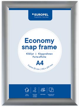Cadre a clapets economy 25 mm a4 argent europel